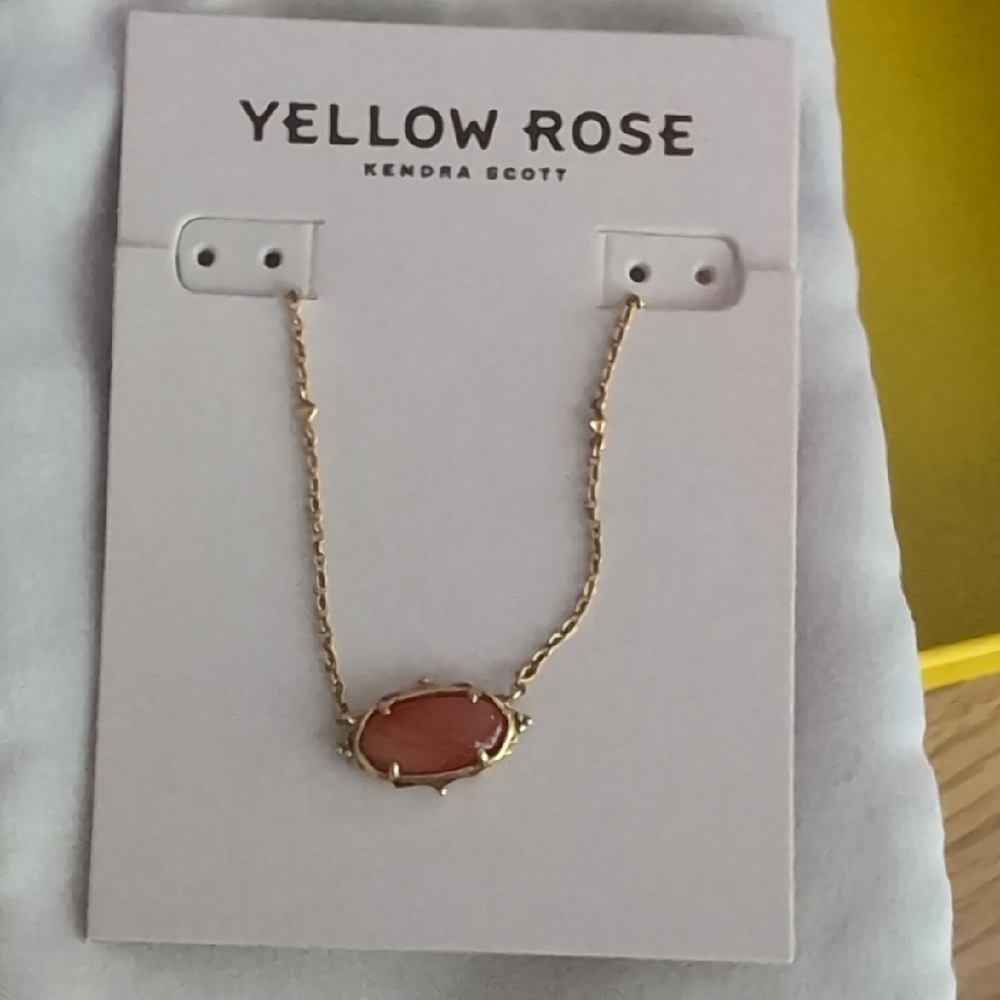 Kendra Scott Gold and Pink Necklace Dainty Pendant